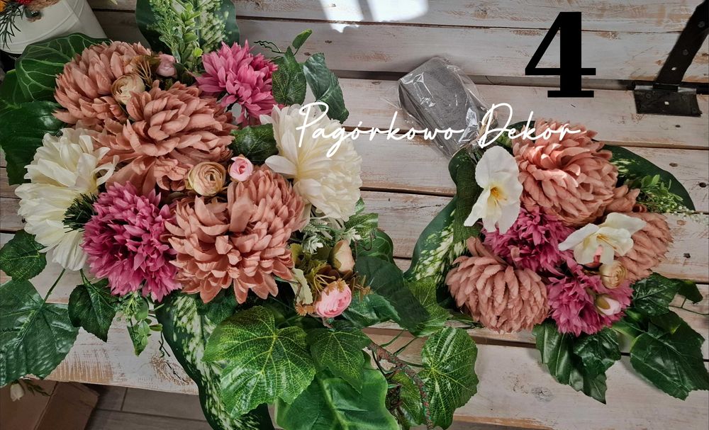 Wiązanki zestawy, stroiki, znicze, wieńce, chryzantemy.