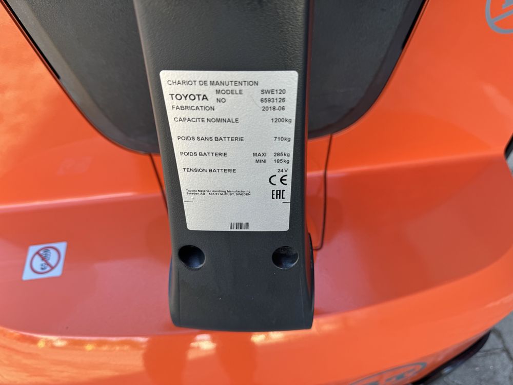 Paleciak elektryczny BT 2018 r 330 cm sztaplarka wózek