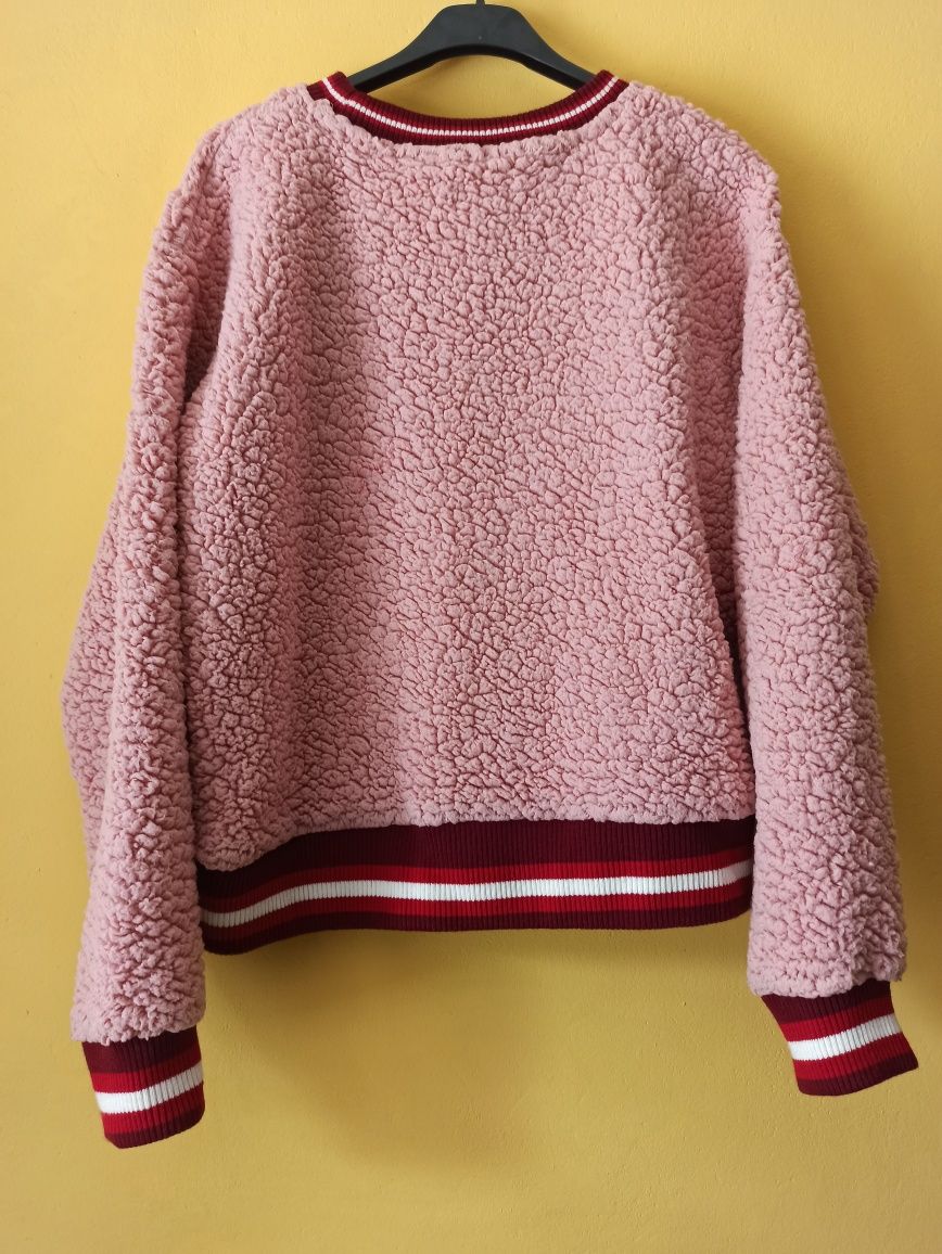 Bluza baranek ciepła różowa Bershka M 38 jesień zima