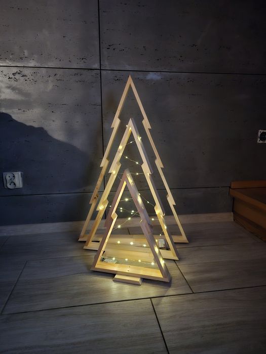 Świąteczna ozdoba choinka drewniana