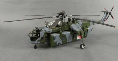 Duży metalowy HELIKOPTER wojskowy 52,5 cm wojsko