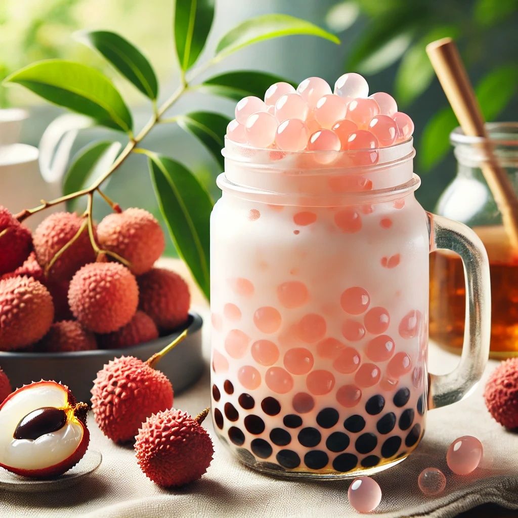 Інгредієнти для Bubble Tea, солодкі кульки, сиропи, трубочки, пюре