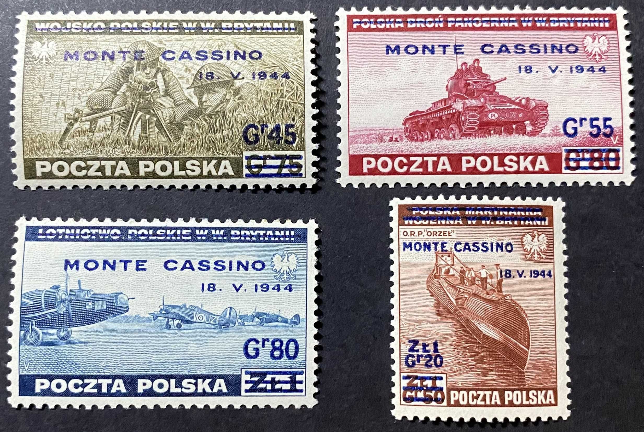 Znaczki Polska P338 - T338 Zdobycie Monte Casino 1944r