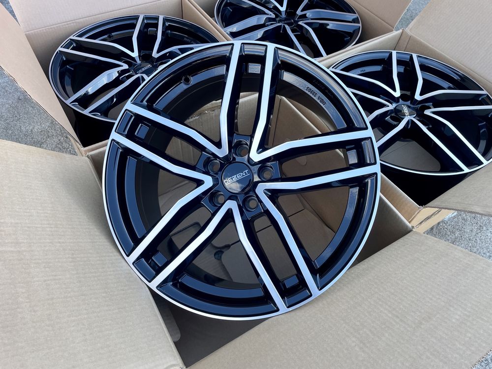 4x Alufelgi DEZENT 5x108 et42 8J Felgi Czarne/Chrom (made in germany)