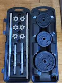 Conjunto de Halteres e Barras de Musculação de 50 kg