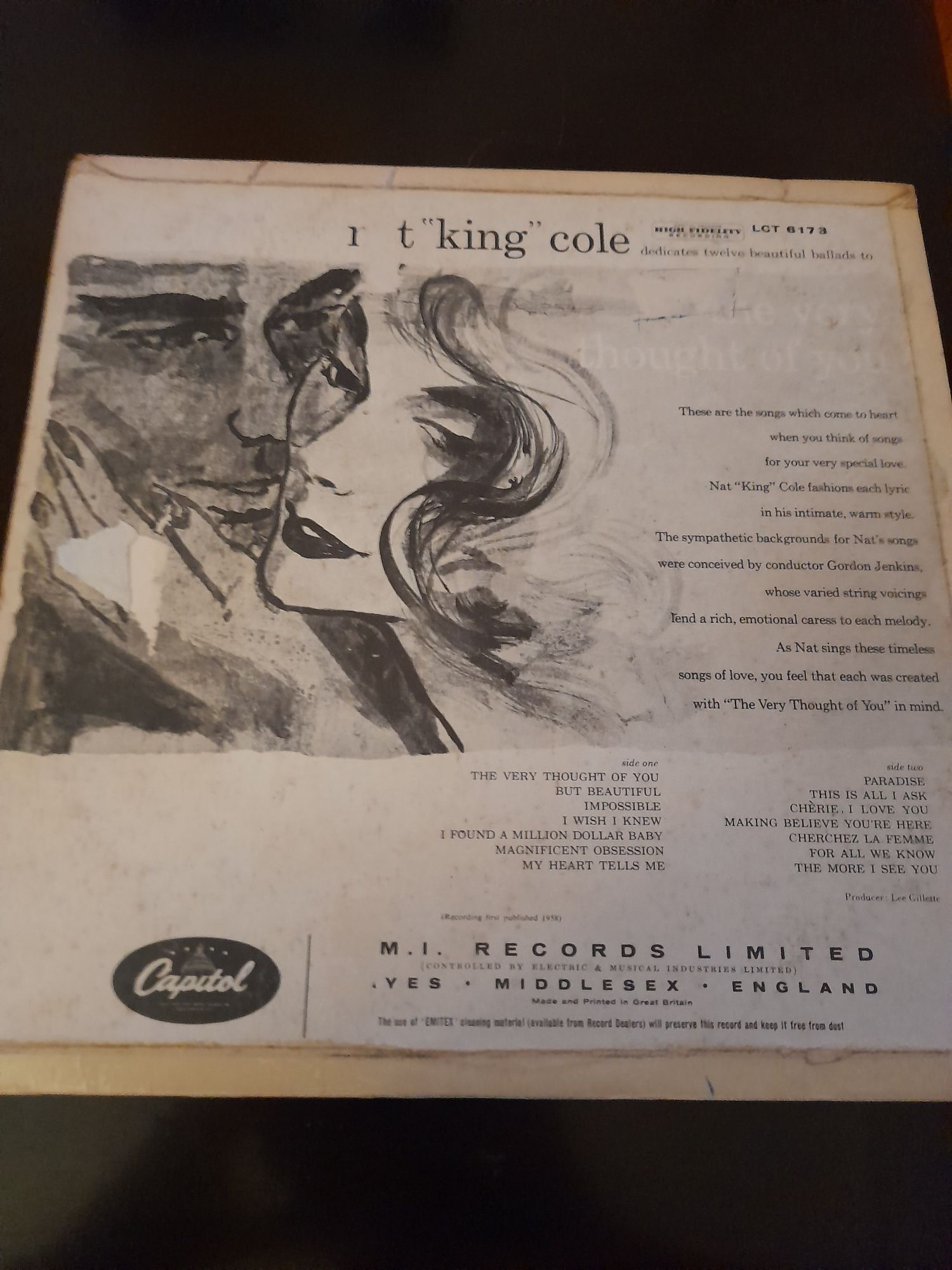 Disco vinil lp - Nat King Cole