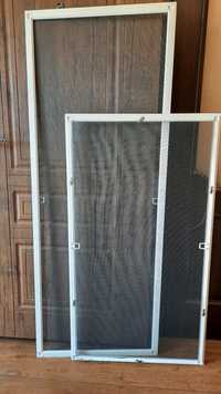 Москітна сітка для вікна внутрішня тип кріплення на гачках біла