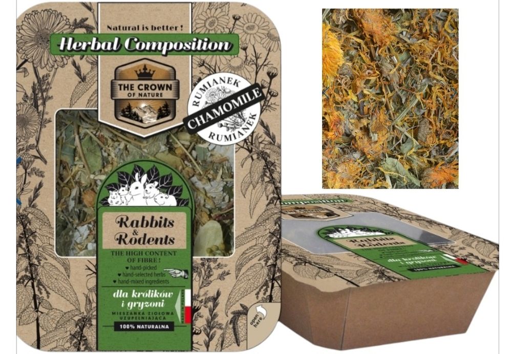 Paśnik ziołowy-Mieszanka ziołowa z rumiankiem Korona Natury- Koszat70g