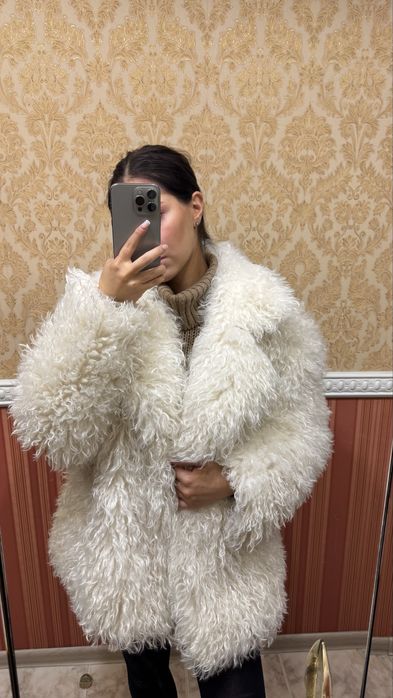 Шуба лама біла розмір універсальний