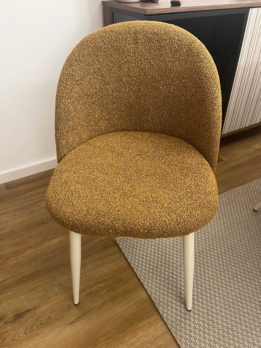 4 cadeiras de jantar em tecido bouclé Kana Deluxe Novas - SKLUM