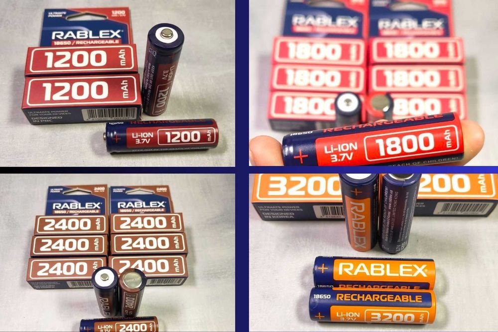 18650 для фонарика RABLEX 3200/2400/1800/1200мАч батарейка с защитой