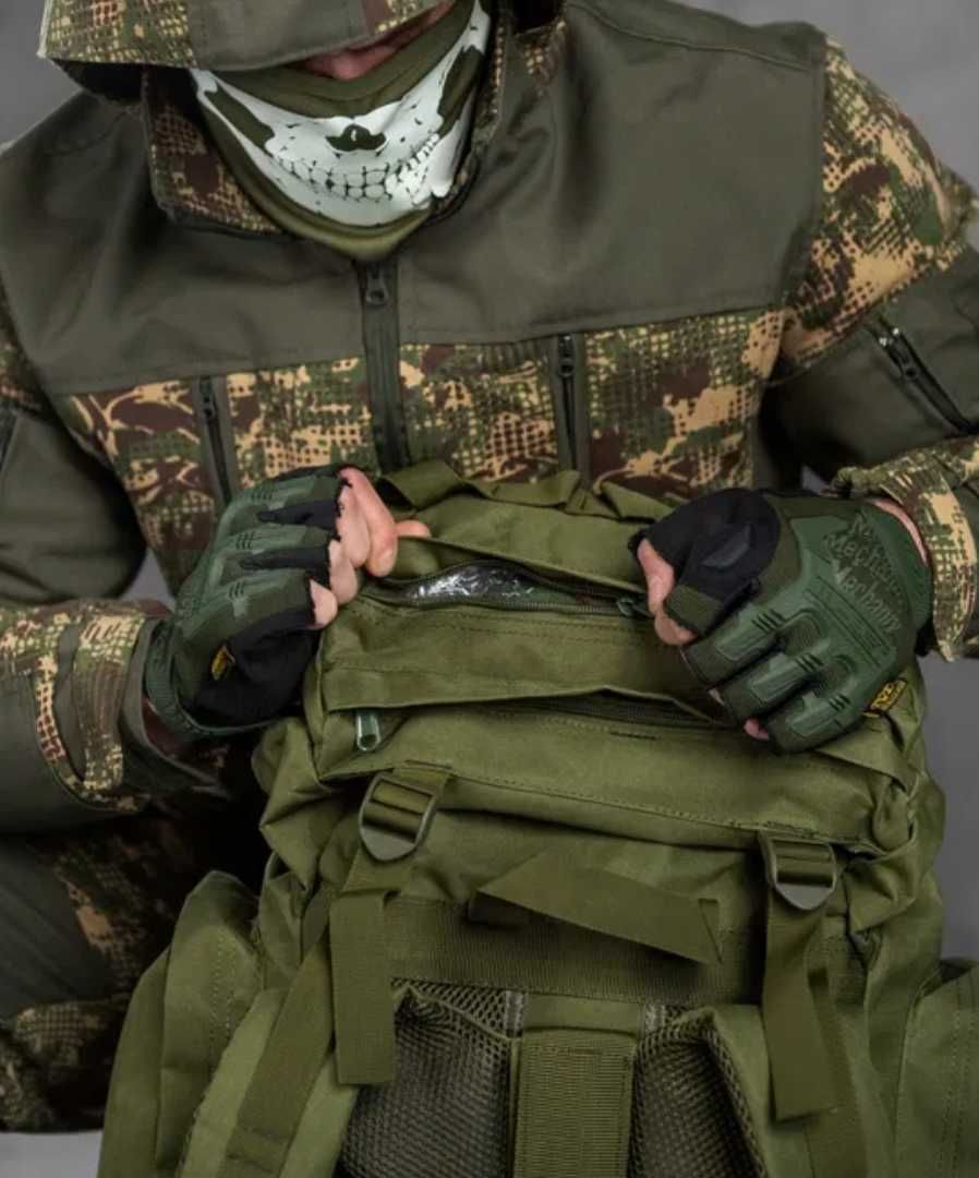 Похідний військовий рюкзак олива 80л тактичний каркасний рюкзак олива