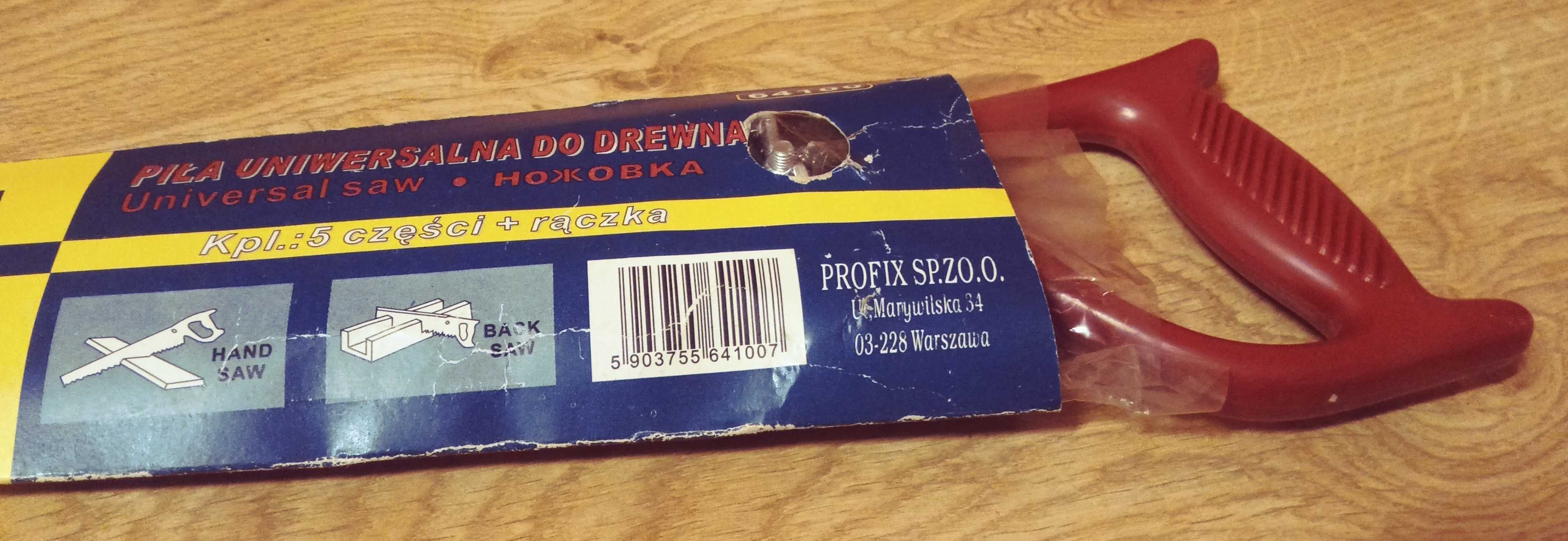 Piła uniwersalna do drewna, 5 - cio brzeszczotowa, Nowa, Profix.