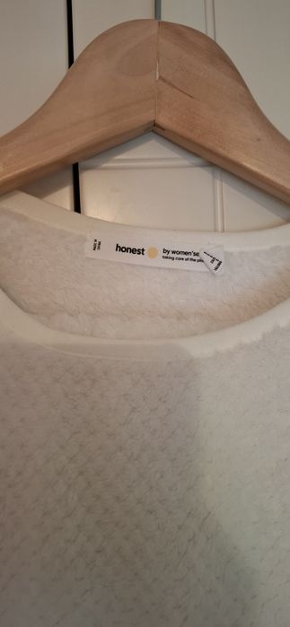 Pijama polar Senhora Tam S NOVO branco e cinza claro