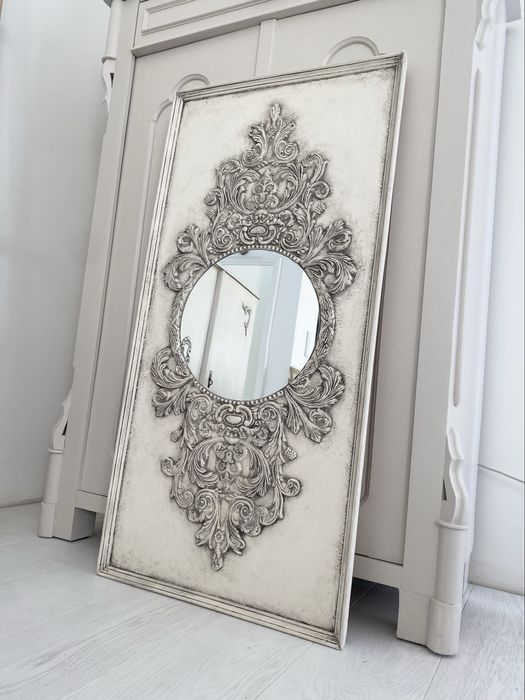 Panel dekoracyjny z lustrem shabby chic