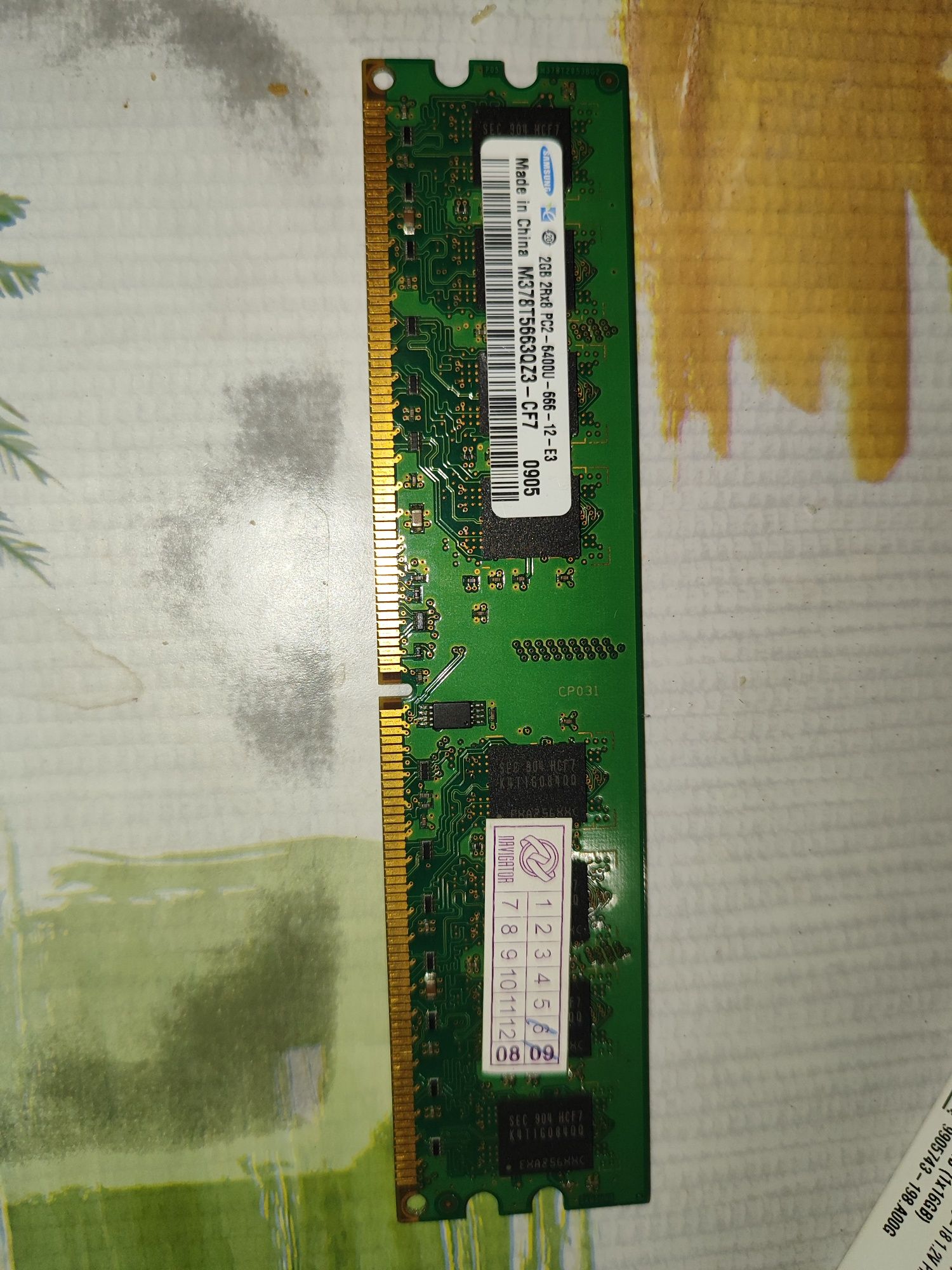 Ddr 2 2 gb M378T5663QZ3-CF7