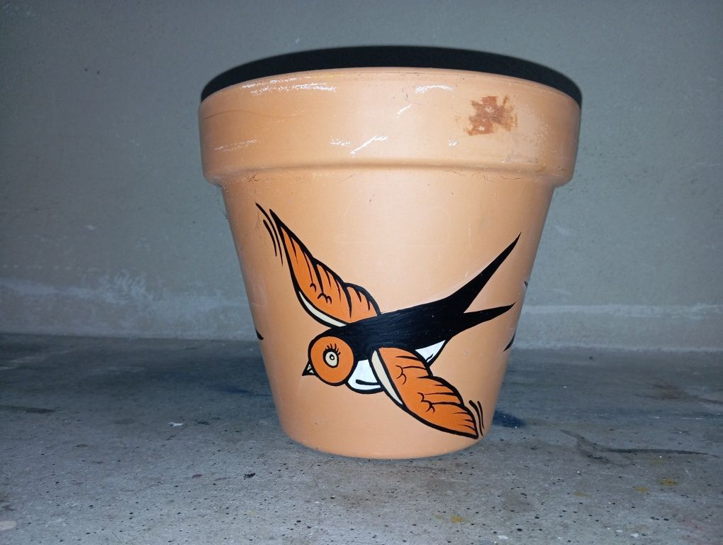 Vaso pintado á mão