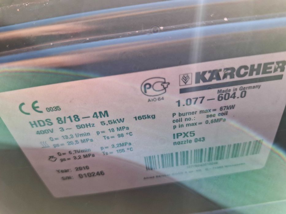 Myjka ciśnieniowa Karcher HDS 8/18-4M *180 bar*5,5 kW