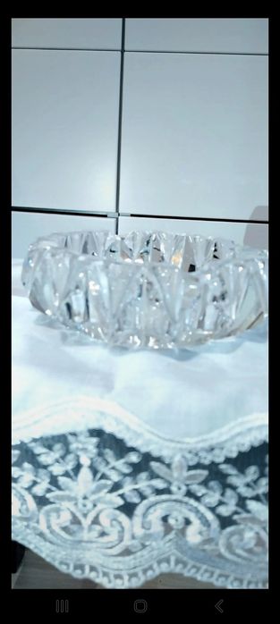 Popielnica kryształowa, średnica 15 cm