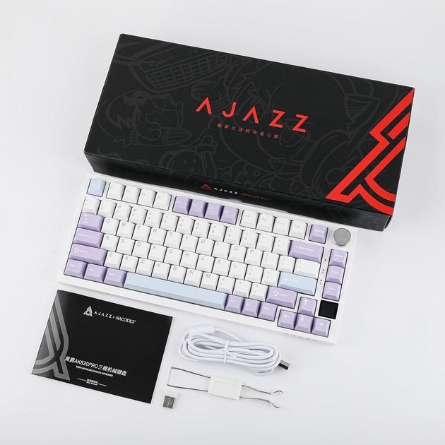 Ігрова механічна бездротова клавіатура AJAZZ AK820 Pro, RGB,