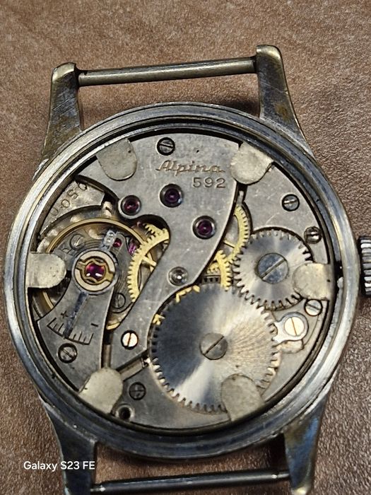 ALPINA 592 Kriegsmarine stary zegarek wojskowy Niemiecki