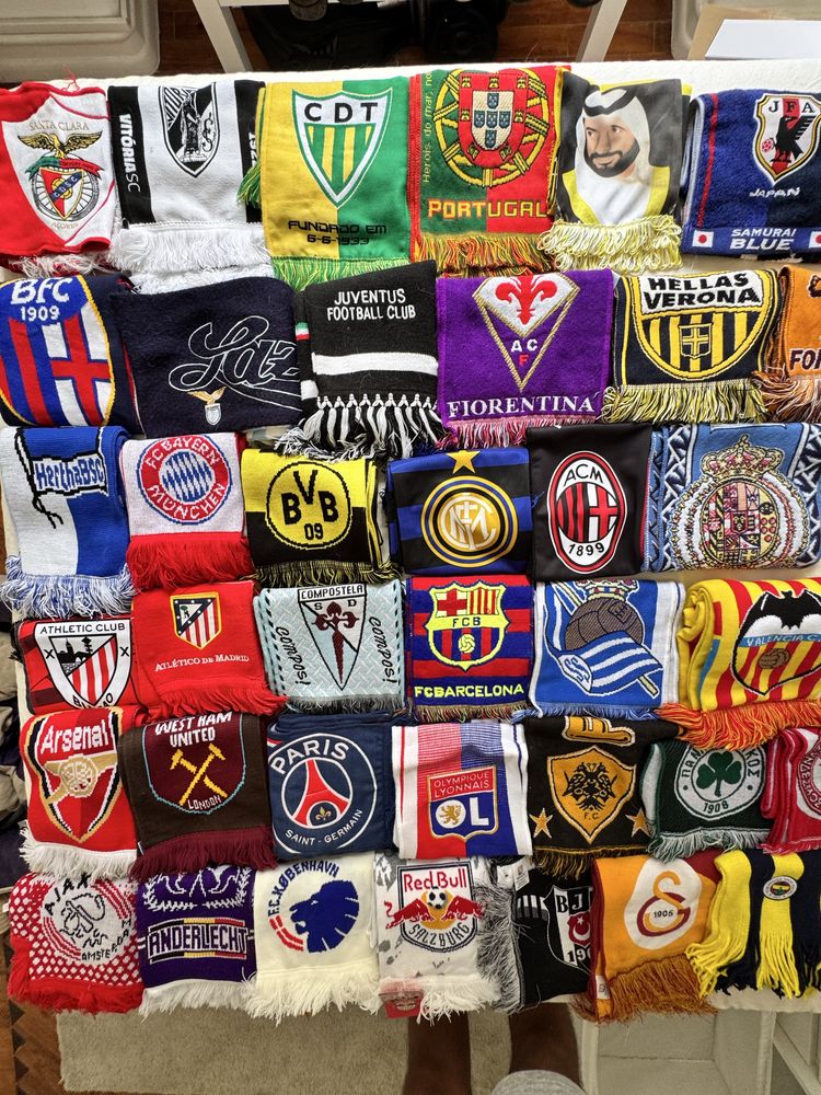 Coleção 38 Cachecois Futebol Novos