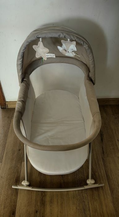 Kinderkraft, Lovi, leżaczek-kołyska 3w1, beżowa