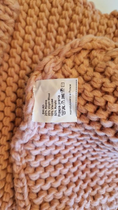 Czapka i szalik damski gruby splot Jakość Sempre