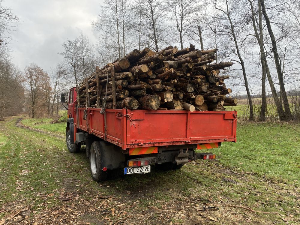 Drewno opałowe kominkowe transport zwożenie drewna z lasu