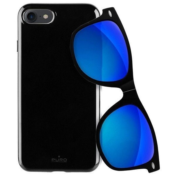 Etui Puro Sunny Kit + Okulary Se 2020 Czarny dla iPhone 7/8