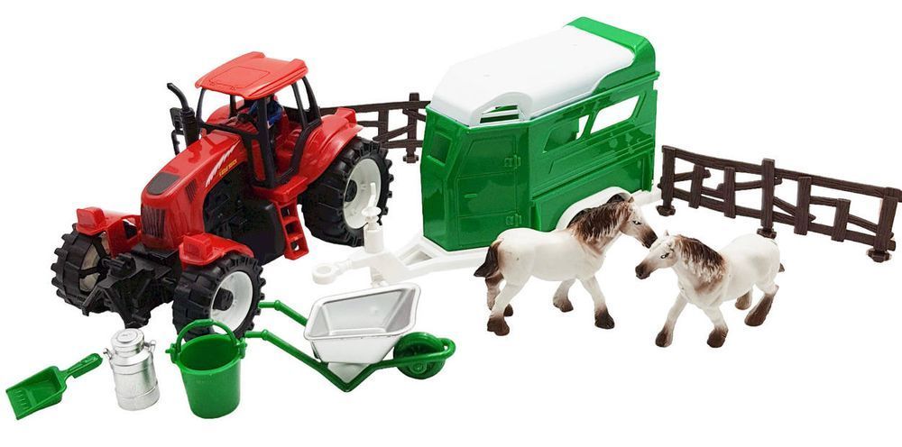 Zagroda Dla Koni Traktor Z Napędem Przyczepa Farma