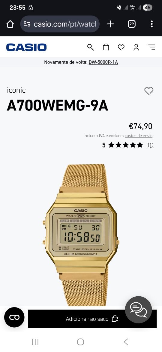 Vendo relógio casio Original