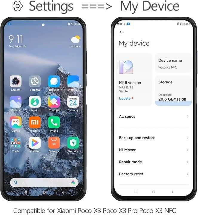 POCO X3 / X3 Pro/ NFC wyświetlacz dotyk lcd ekran ramka + narzędzia