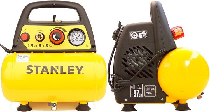 Stanley Kompresor Sprężarka 6l 8 Bar + Zestaw 6el.