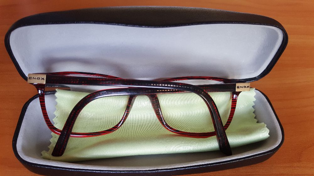 okulary oprawki ENOX włoskie bordowe z wzorkiem