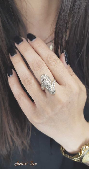 Złoty pierścionek p.585/4,29g  Zygzak