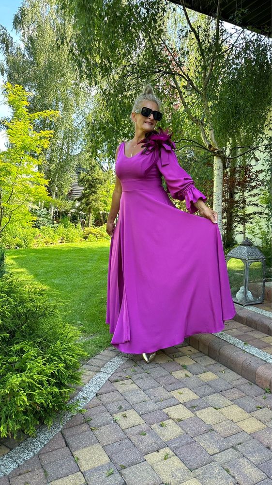 Sukienka elegancka 40 szyta na miarę