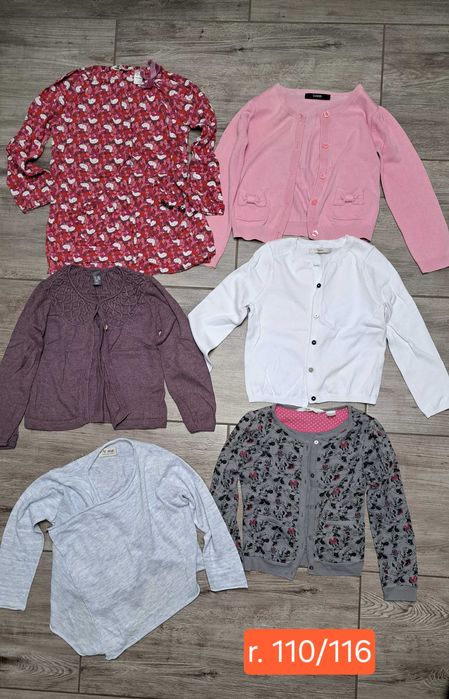 Piękne sweterki i bluzki dziewczęce 110/116