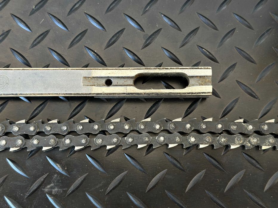 A344. Zestaw: prowadnica 7-8x40x150 + łańcuch 7 mm + zębatki
