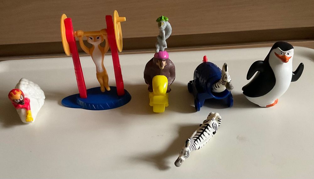 5 Figurki z bajki Madagaskar McDonald's