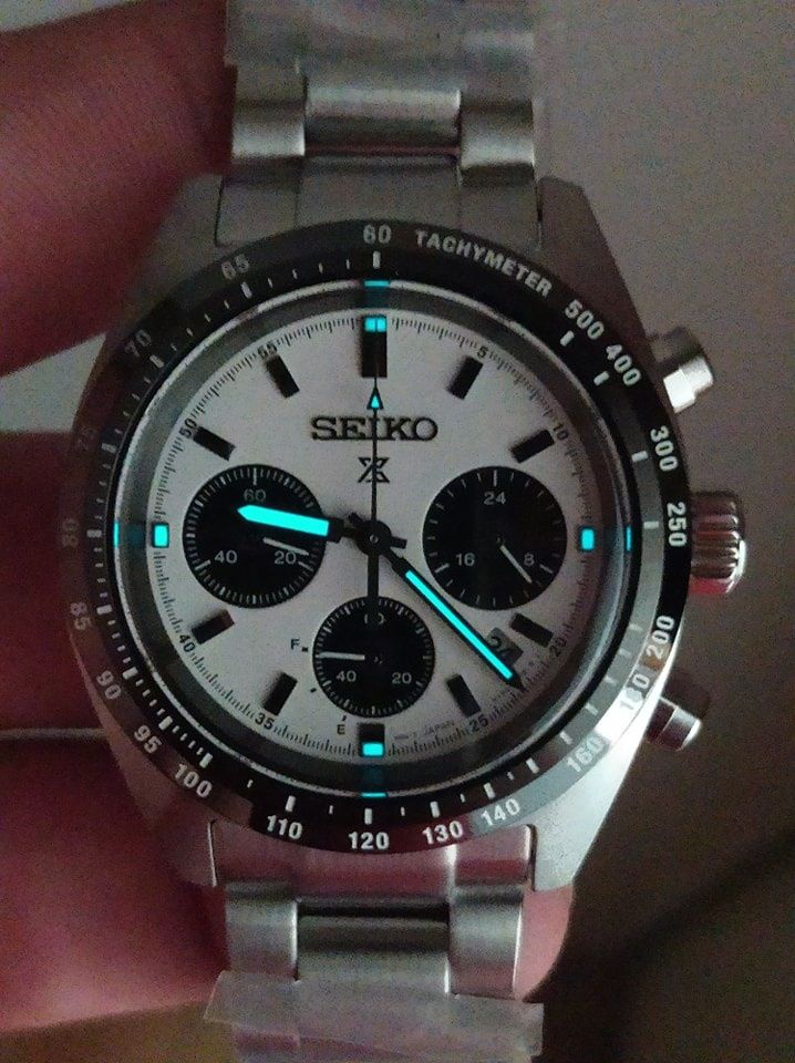 *NOVO* Seiko Solar "Panda" Cronógrafo SSC813P1 SPEEDTIMER (39 mm)