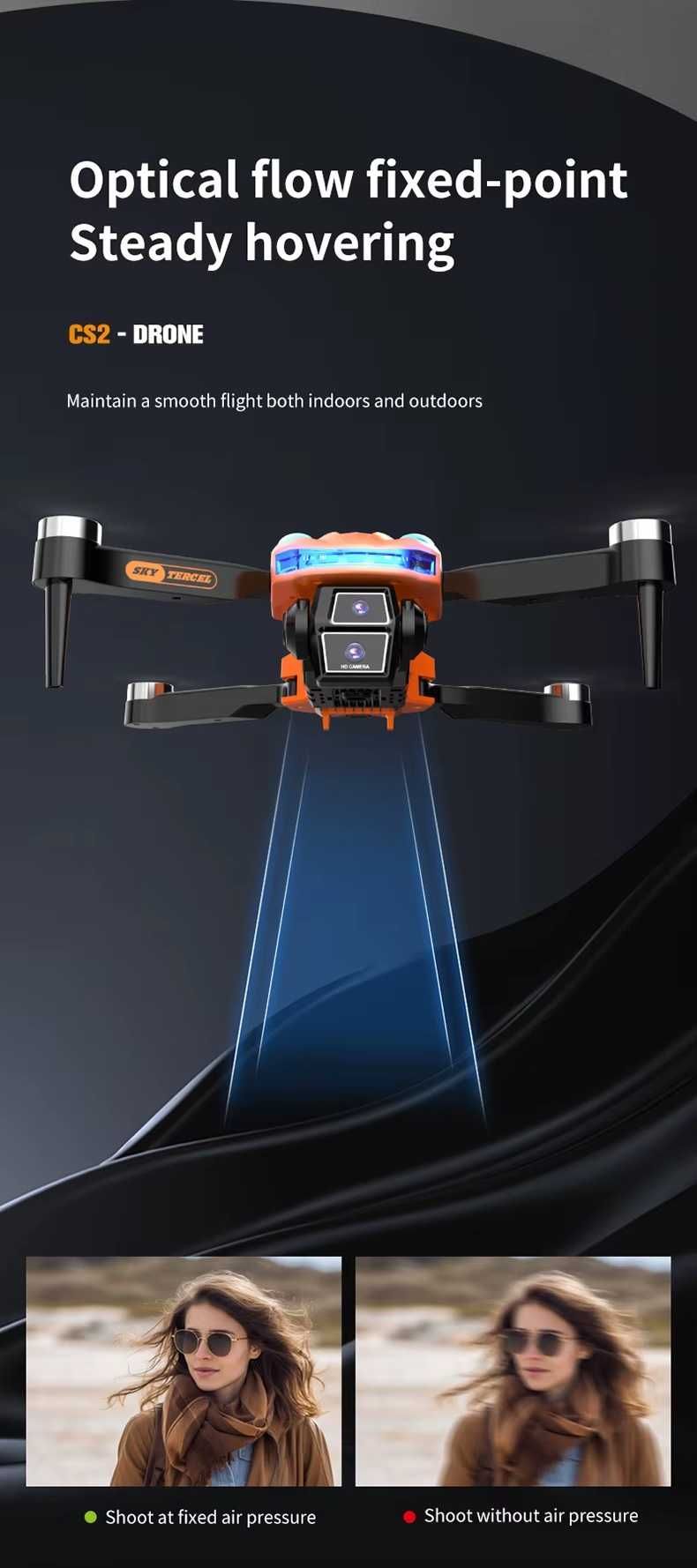 Dron Cs-2 kamera HD silnik bez szczotkowy.