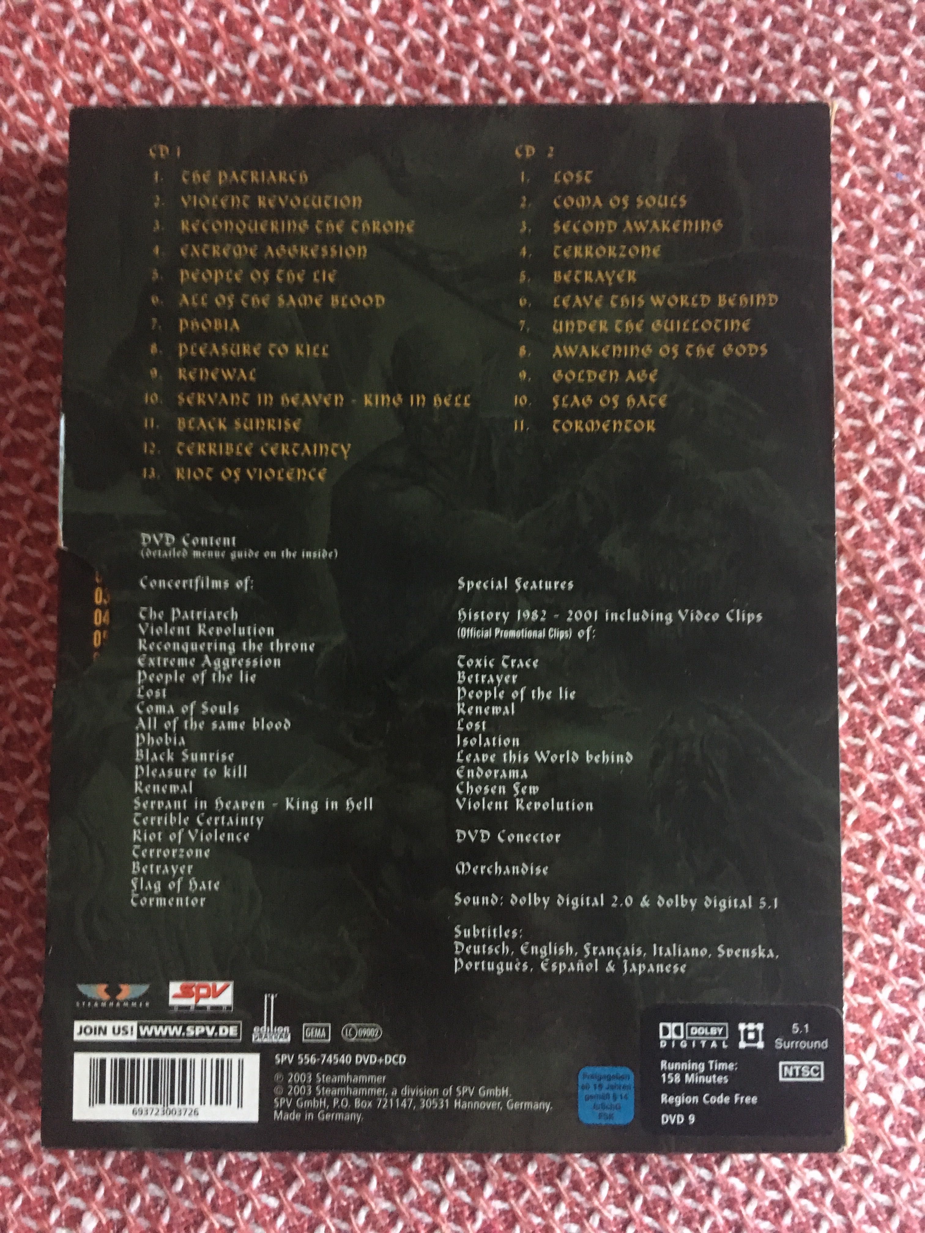 Kreator ‎– Live Kreation: Revisioned Glory 2CD e 1dvd