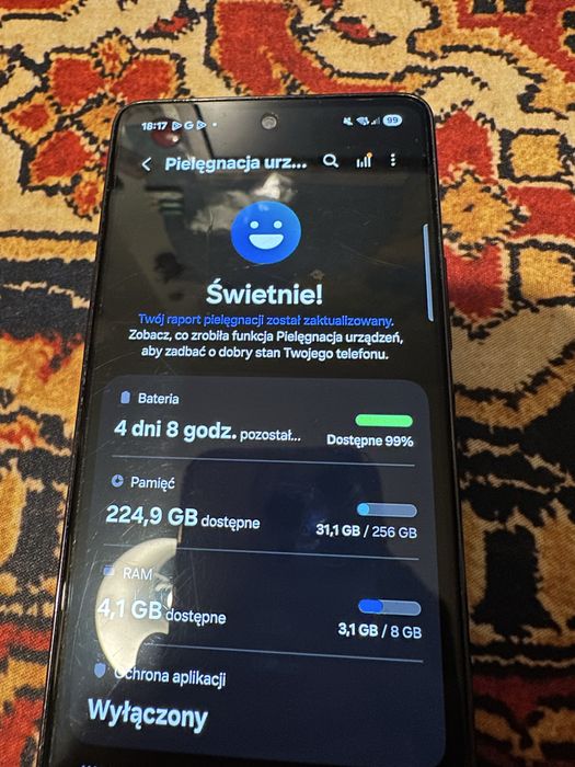 Samsung A53 8gb ram i 256gb pamięci