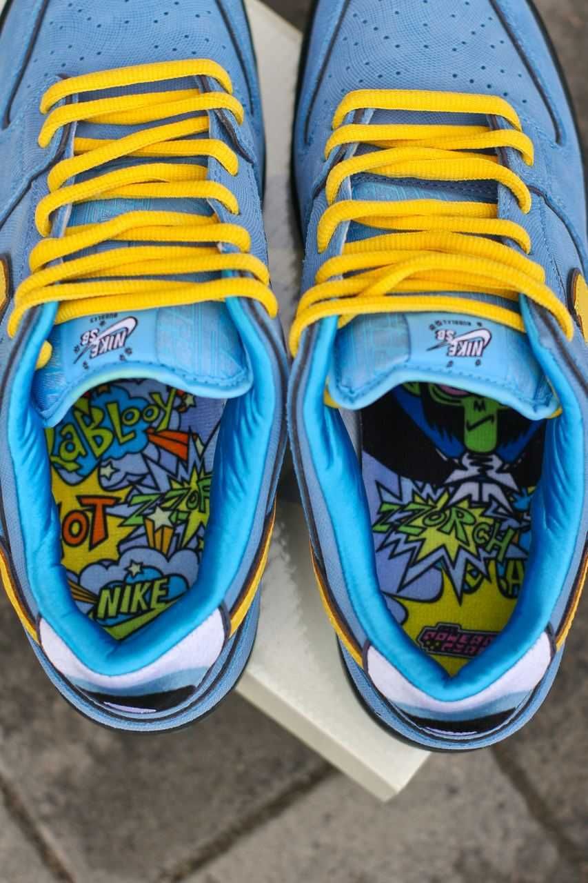 Чоловічі кросівки Nike x The Powerpuff Girls SB Dunk  блакитний 1032