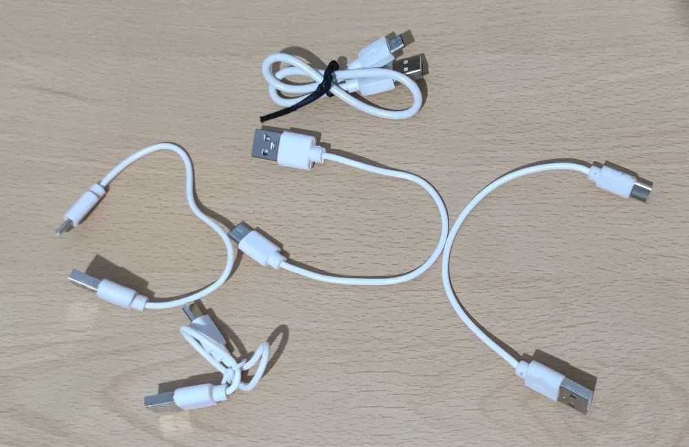 5 Mini Cabos USB-C
