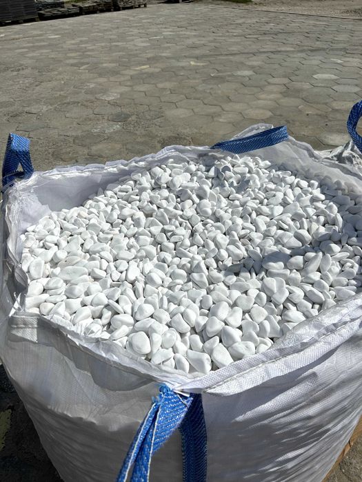 Śnieżnobiały Otoczak Biały Kamień Otoczak Thassos 1-2, 2-4, 4-8 Worki