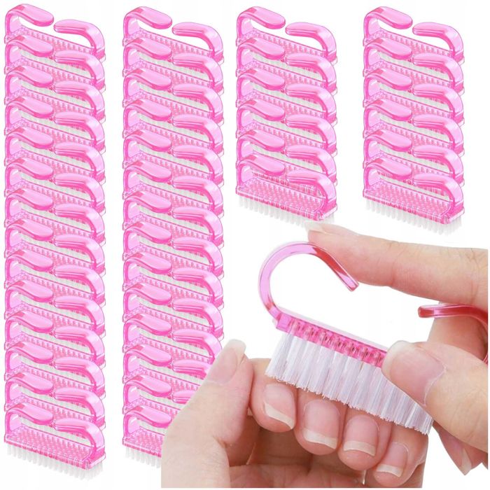 Szczoteczki Jednorazowe Manicure Do Pyłu Paznokci 50 sztuk RÓŻOWE