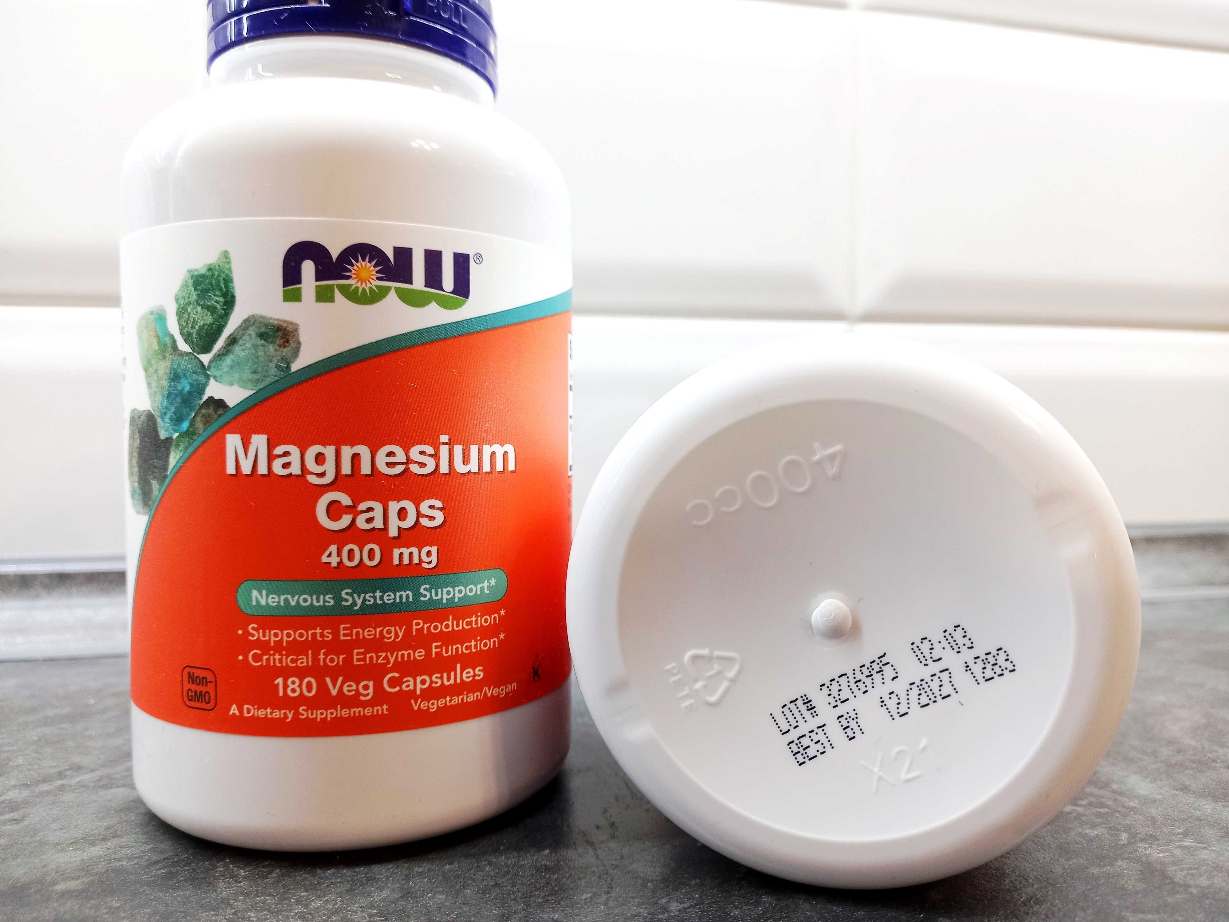 Now Foods, Magnesium Caps 400 мг (180 капс.), магний, магній