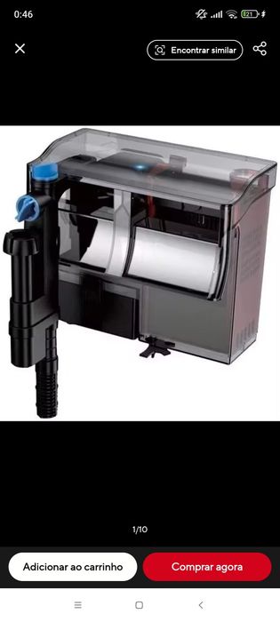 Filtro + termostato para aquário